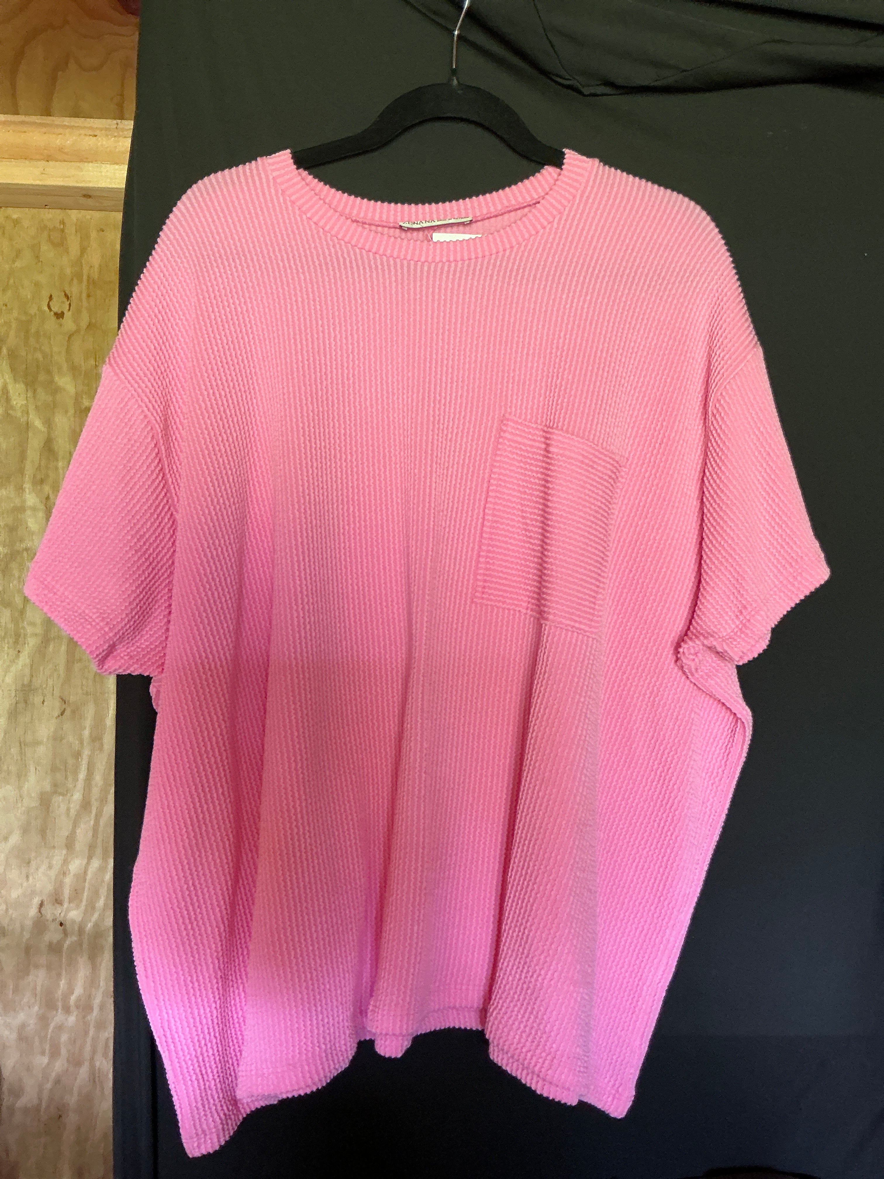 Pink ribbed top