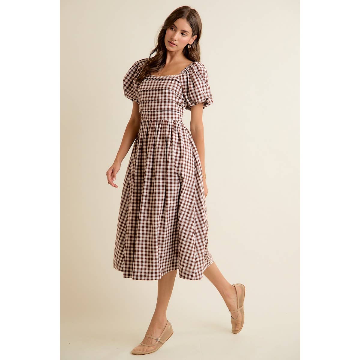 Country picnic midi dress ￼