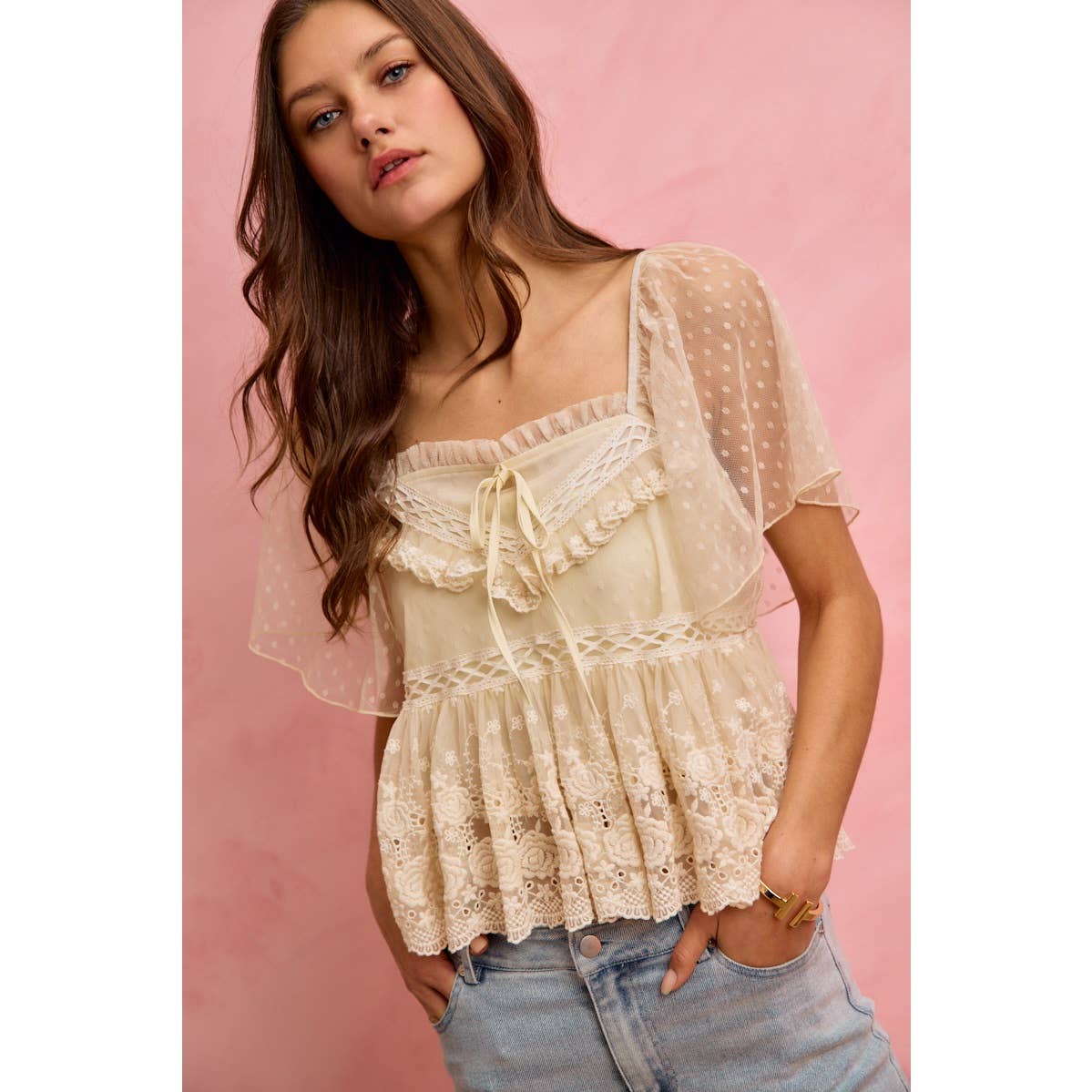 Salt air lace top