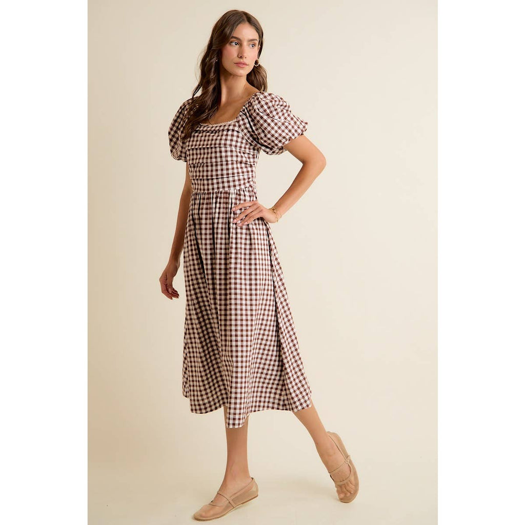 Country picnic midi dress ￼