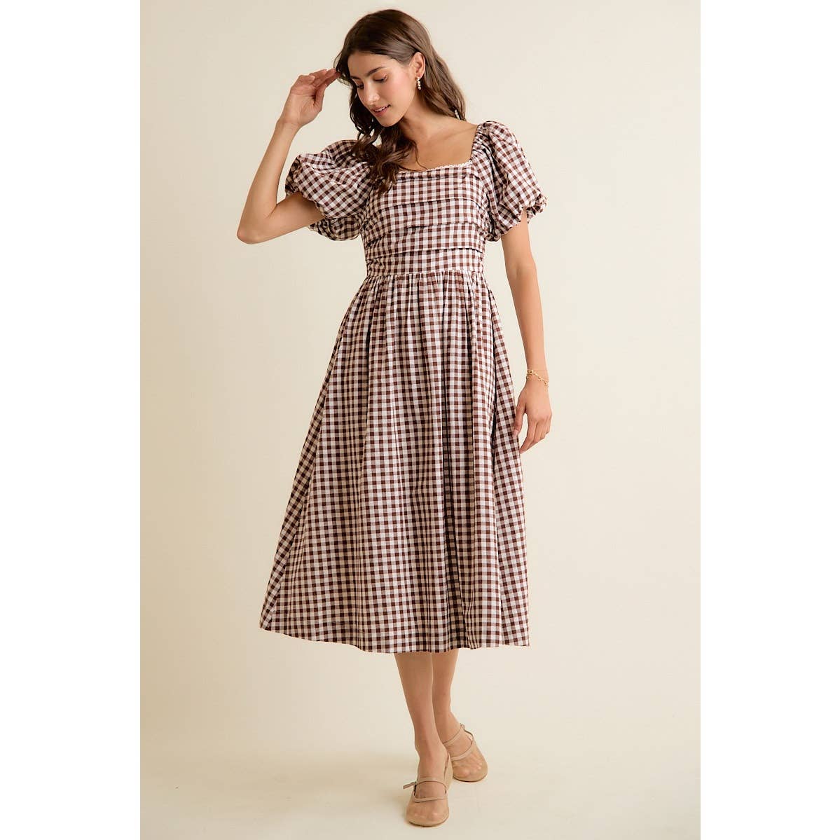 Country picnic midi dress ￼