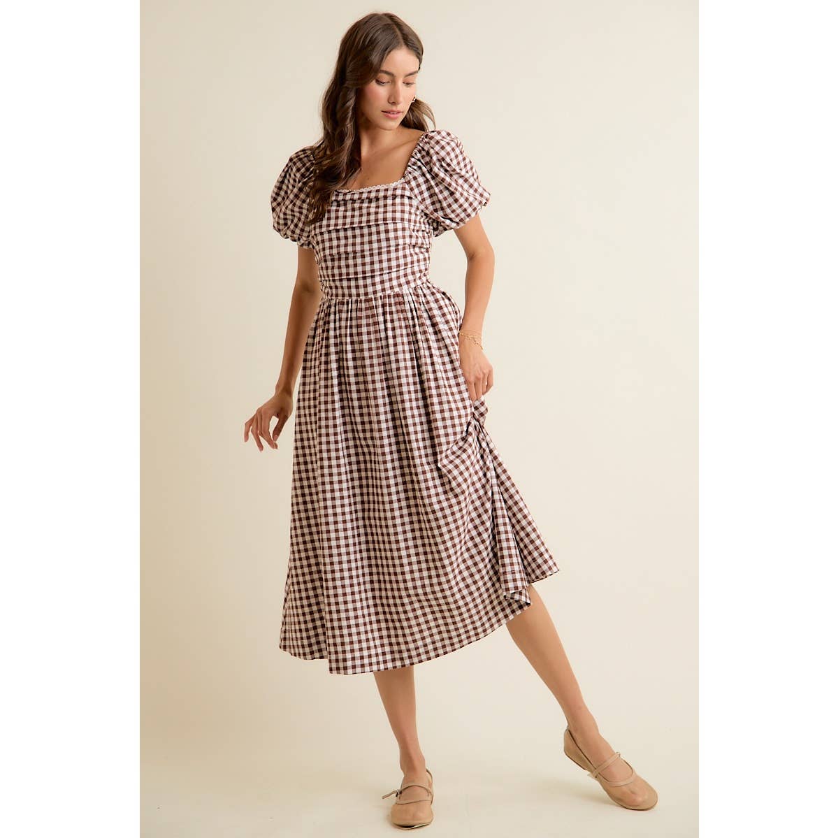 Country picnic midi dress ￼