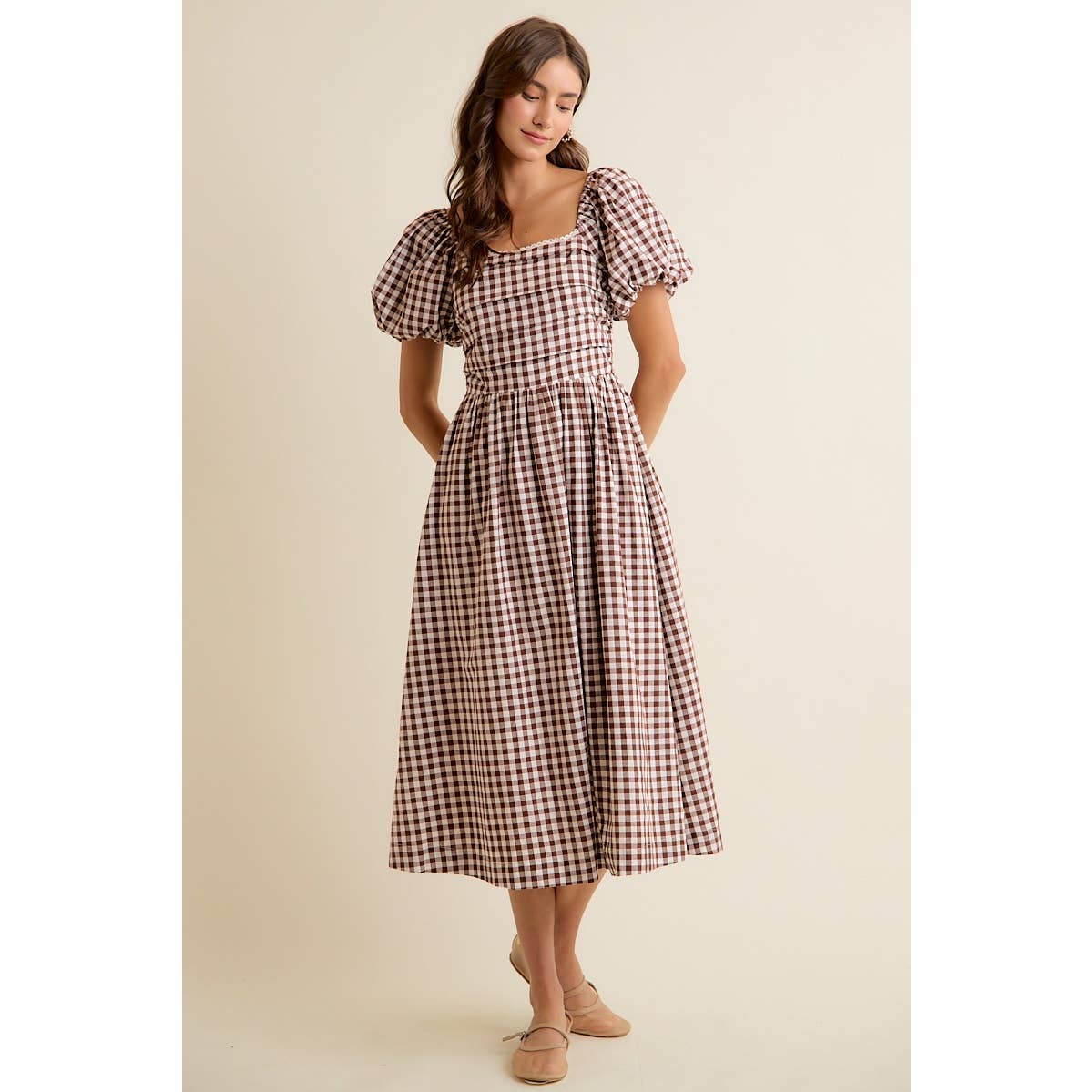 Country picnic midi dress ￼