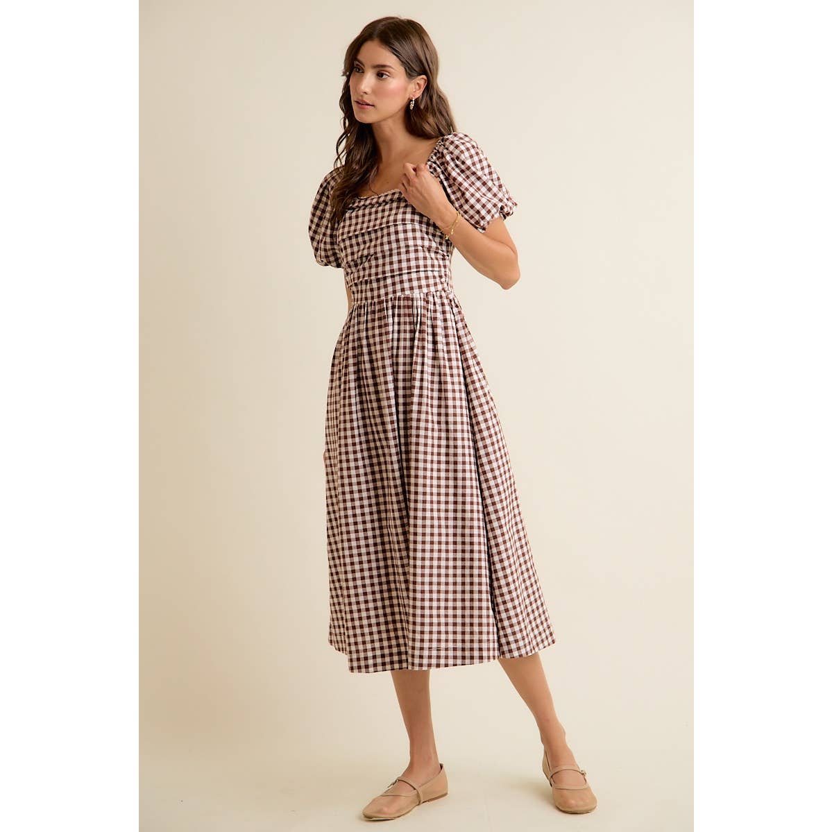 Country picnic midi dress ￼